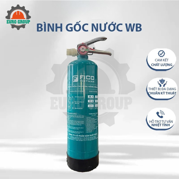 Bình Chữa Cháy Gốc Nước Đa Năng FICO 950ml Vỏ Thép Chính Hãng