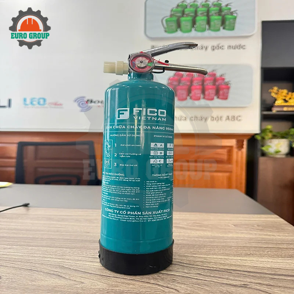 Bình Chữa Cháy Gốc Nước Đa Năng FICO 950ml Vỏ Thép Chính Hãng