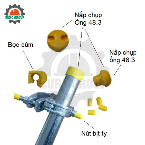 Bộ Nắp Nhựa Bảo Vệ Cùm Giàn Giáo BS1139 D48.3mm