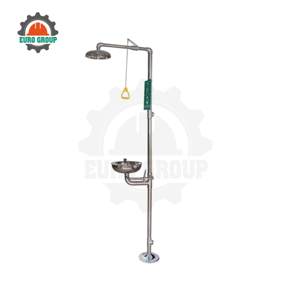Bồn Rửa Mắt Có Tay Cầm Vòi Sen Tắm Khẩn Cấp Inox 304