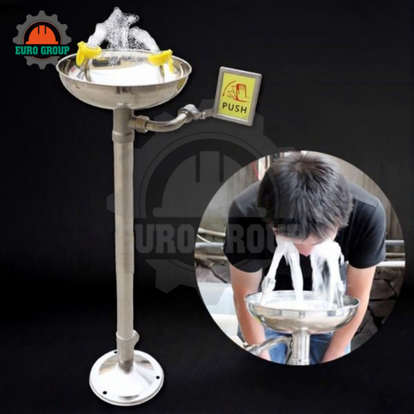 Bồn Rửa Mắt Inox 304 WJH0959B Có Nắp Đậy Và Đạp Chân