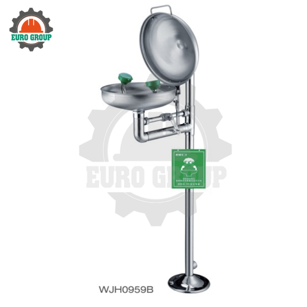 Bồn Rửa Mắt Inox 304 WJH0959B Có Nắp Đậy Và Đạp Chân