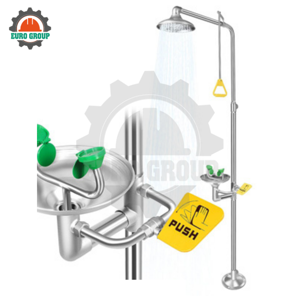 Bồn Rửa Mắt Kết Hợp Sen Tắm Khẩn Cấp WJH0958B Inox SUS304