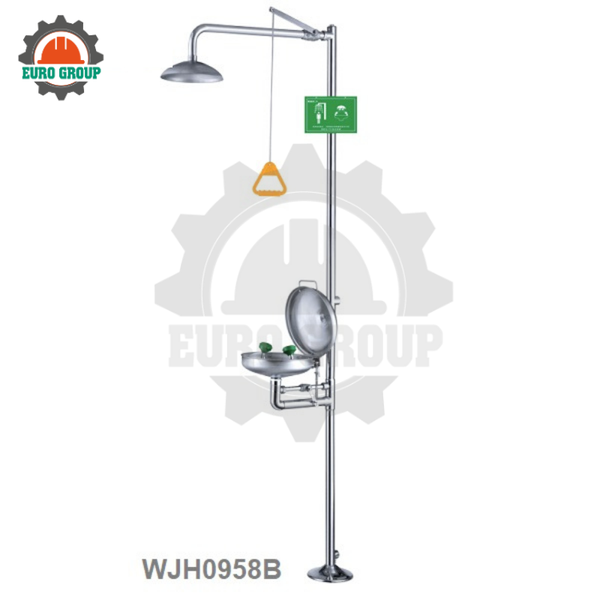 Bồn Rửa Mắt Kết Hợp Sen Tắm Khẩn Cấp WJH0958B Inox SUS304