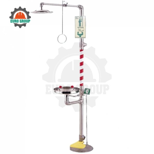 Bồn Rửa Mắt Và Tắm Khẩn Cấp EW607 Inox 304, Kết Hợp Rửa Mắt Và Vòi Sen Khẩn Cấp