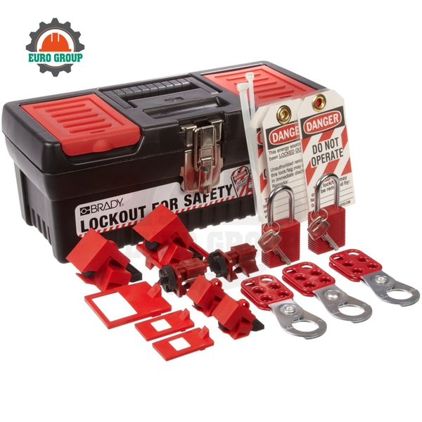 Bộ Khóa Lockout Tagout LOTO CB Tủ Điện Brady Khóa Cô Lập Nguồn Điện