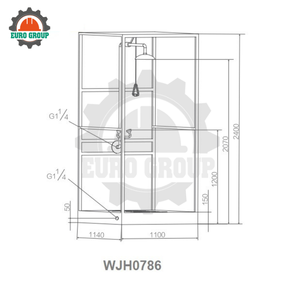 Buồng Rửa Mắt Và Tắm Khẩn Cấp Toàn Thân WJH0786 Inox