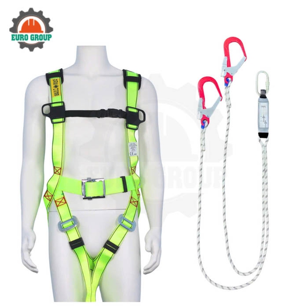 Dây đai toàn thân BV8 khóa vuông 2 móc dây thừng
