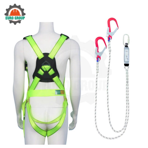 Dây đai toàn thân BV8 khóa vuông 2 móc dây thừng