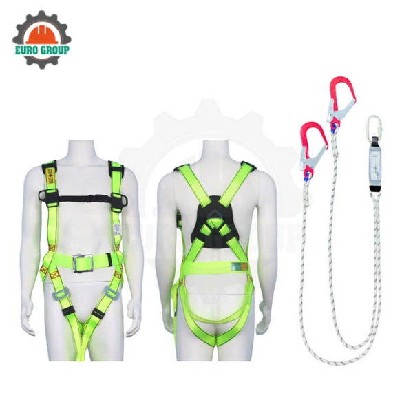 Dây đai toàn thân BV8 khóa vuông 2 móc dây thừng