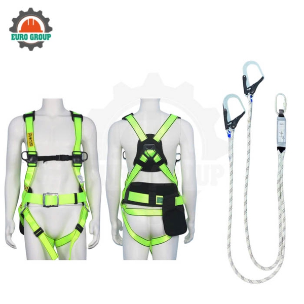 Dây đai toàn thân BV8 khóa vuông 2 móc dây thừng