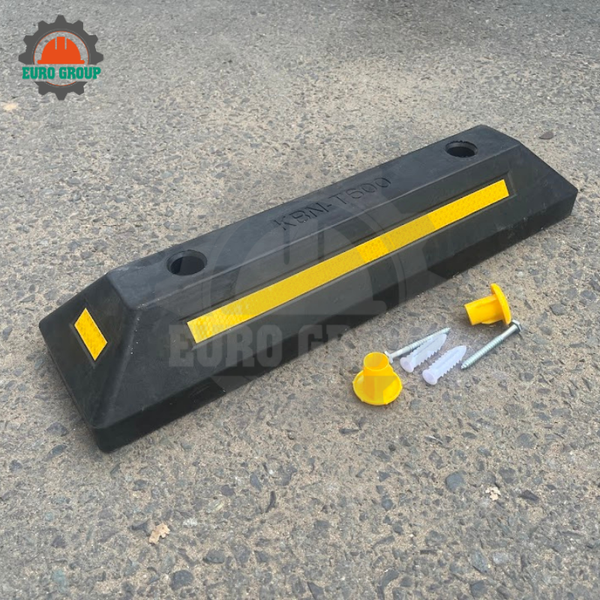 Chặn Bánh Xe Cao Su KBN-T600 60x16x10cm Gắn Cố Định Chống Trượt