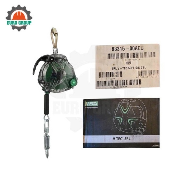 Cuộn dây cáp hãm tự động 15m MSA V-TEC 63315-00AEU