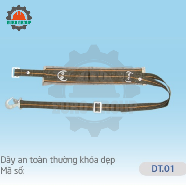 Dây An Toàn Thường Khóa Dẹp DT01 Dây Đai Bản Rộng