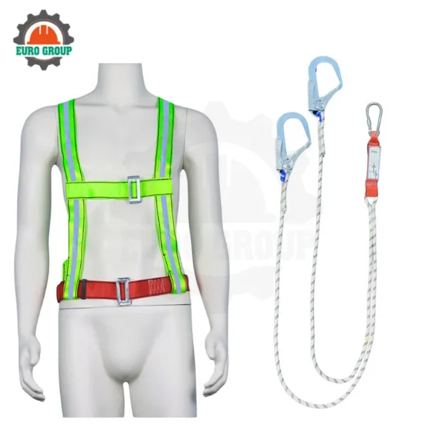 Dây đai bán thân M8 2 móc sắt dây thừng giảm xóc