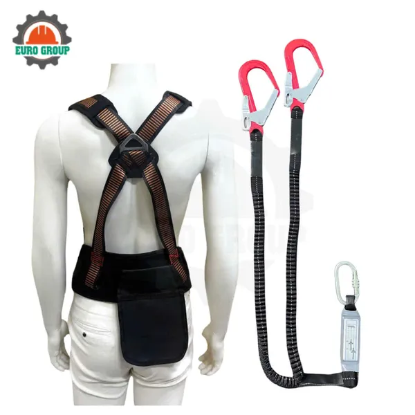 Dây đai bán thân EBD2 2 móc khóa bấm giảm xóc