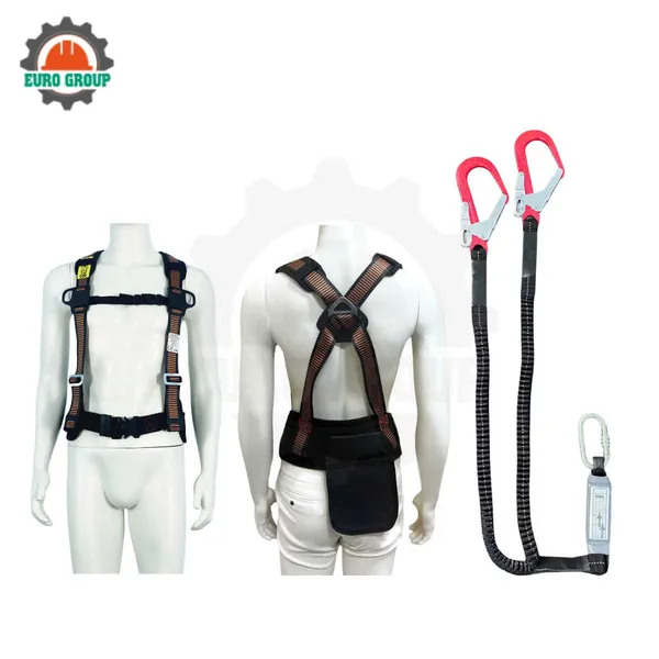 Dây đai bán thân EBD2 2 móc khóa bấm giảm xóc