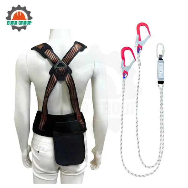 Dây đai bán thân EBD8 2 móc khóa bấm giảm xóc