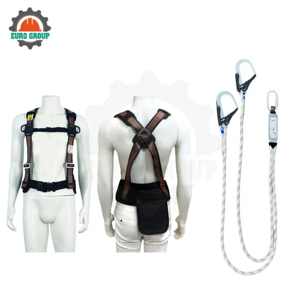 Dây đai bán thân EBD8 2 móc khóa bấm giảm xóc