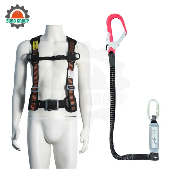 Dây đai bán thân EVD1 khóa vuông 1 móc giảm xóc