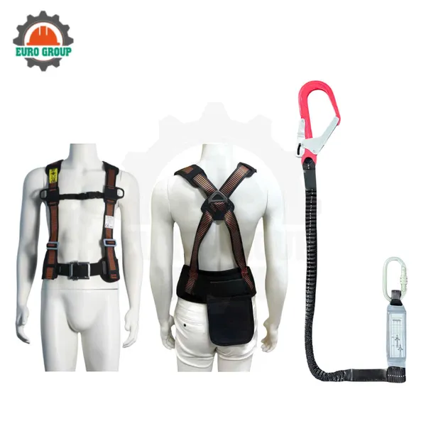 Dây đai bán thân EVD1 khóa vuông 1 móc giảm xóc