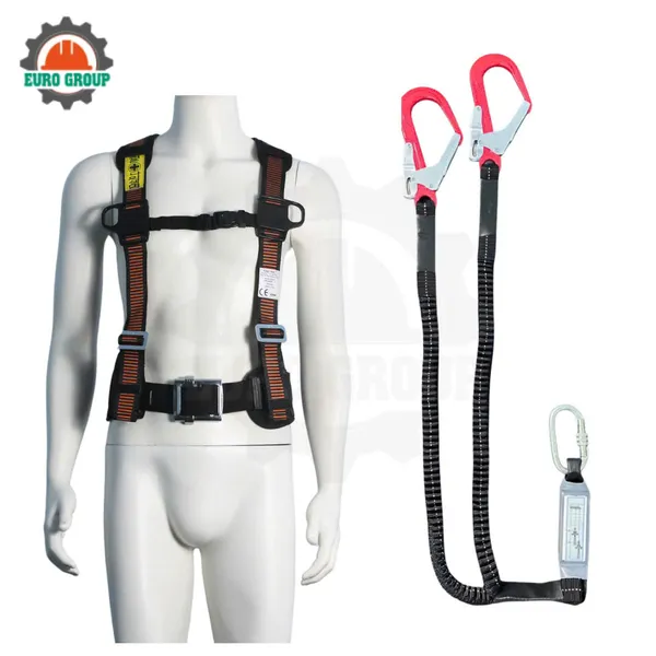 Dây đai bán thân EVD2 khóa vuông 2 móc giảm xóc