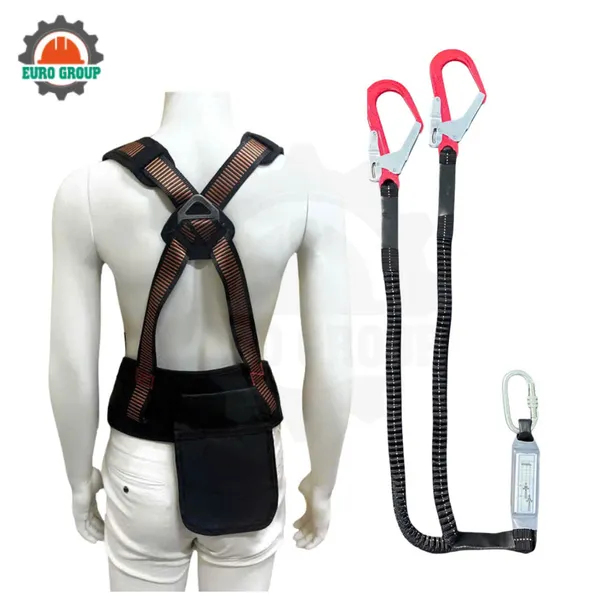 Dây đai bán thân EVD2 khóa vuông 2 móc giảm xóc