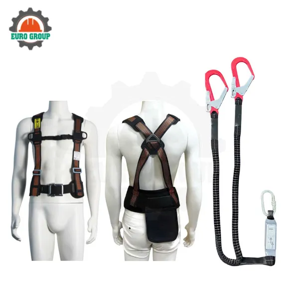 Dây đai bán thân EVD2 khóa vuông 2 móc giảm xóc