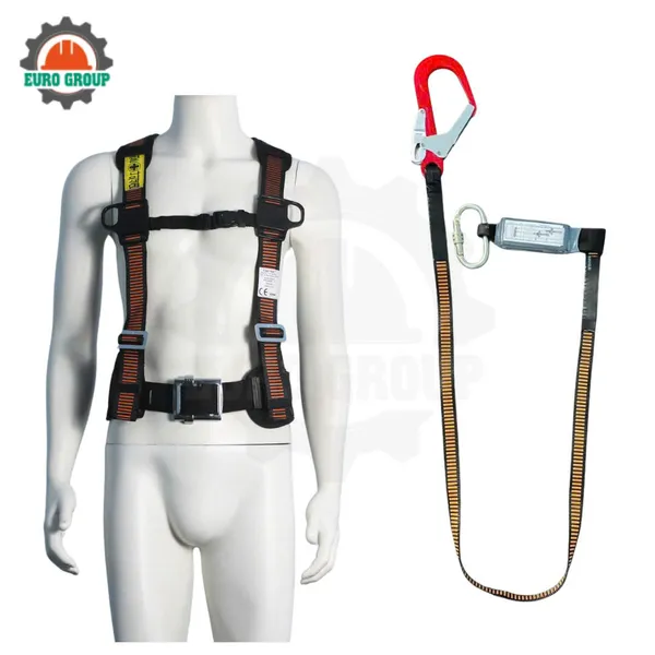 Dây đai bán thân EVD3 khóa vuông 1 móc giảm xóc