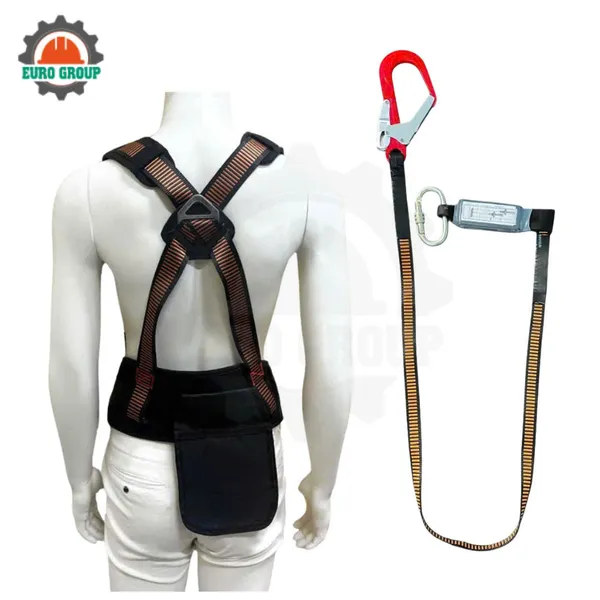 Dây đai bán thân EVD3 khóa vuông 1 móc giảm xóc