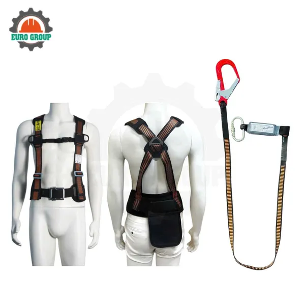 Dây đai bán thân EVD3 khóa vuông 1 móc giảm xóc