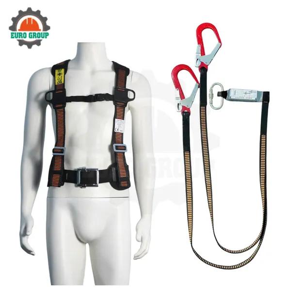 Dây đai bán thân EVD4 khóa vuông 2 móc giảm xóc