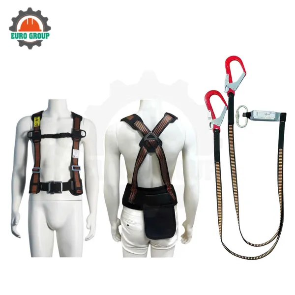 Dây đai bán thân EVD4 khóa vuông 2 móc giảm xóc