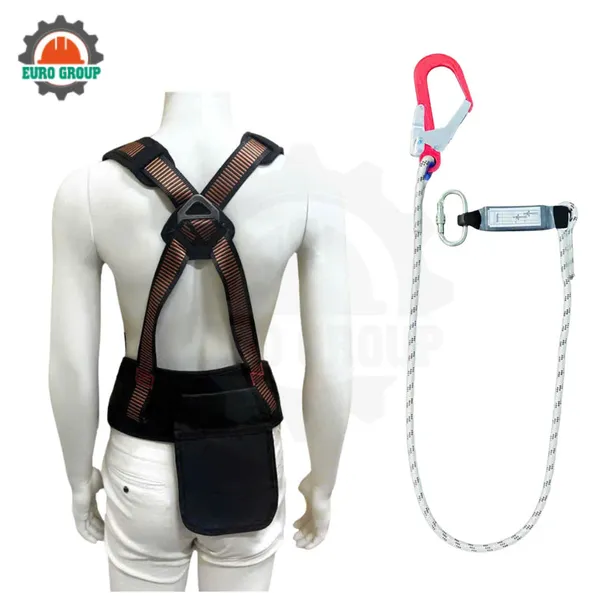 Dây đai bán thân EVD7 khóa vuông 1 móc giảm xóc