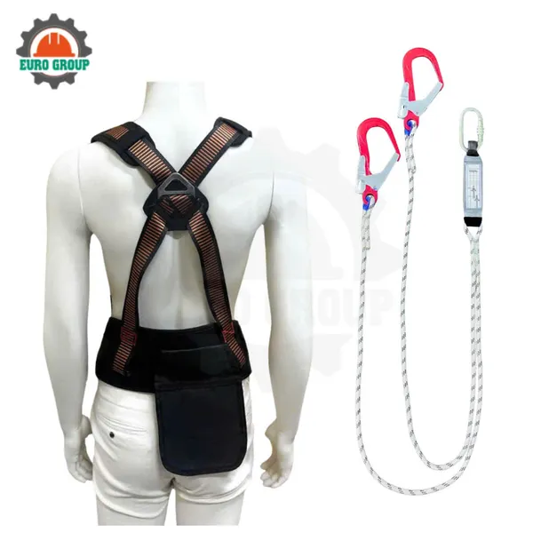 Dây đai bán thân EVD8 khóa vuông 2 móc giảm xóc