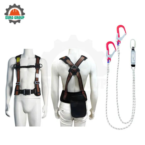 Dây đai bán thân EVD8 khóa vuông 2 móc giảm xóc