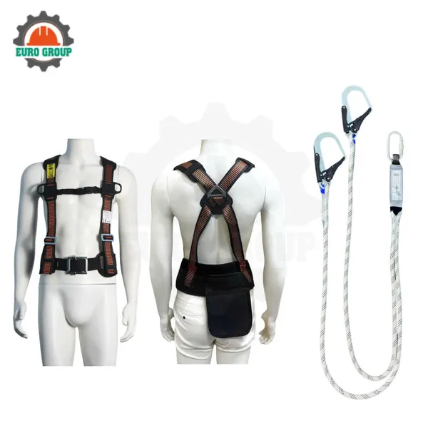 Dây đai bán thân EVD8 khóa vuông 2 móc giảm xóc