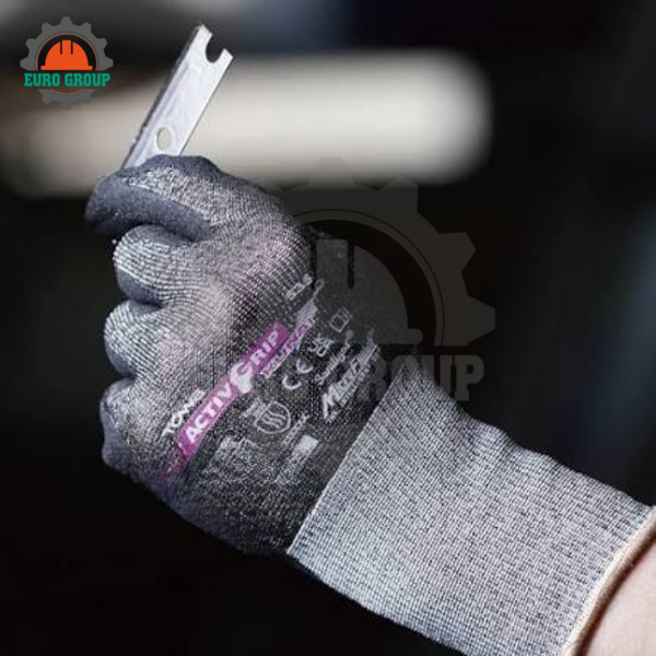 Găng Tay Towa ActivGrip KUNAI 535 Chống Cắt ISO E, Phủ Nitrile Kép, Tương Thích Màn Hình Cảm Ứng