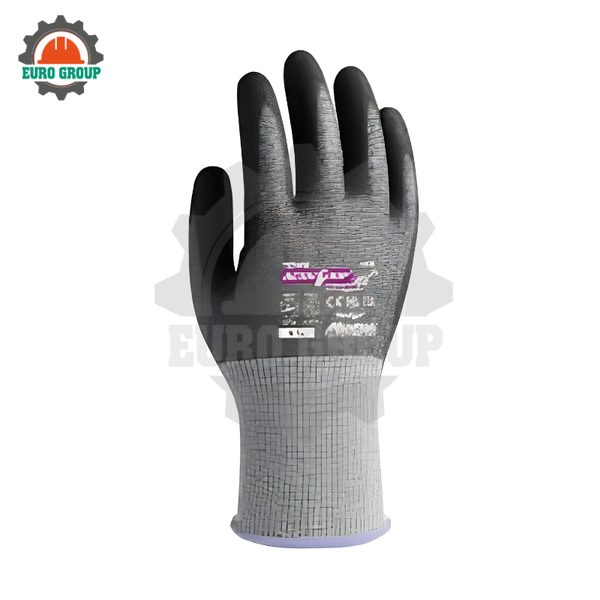 Găng Tay Towa ActivGrip KUNAI 535 Chống Cắt ISO E, Phủ Nitrile Kép, Tương Thích Màn Hình Cảm Ứng