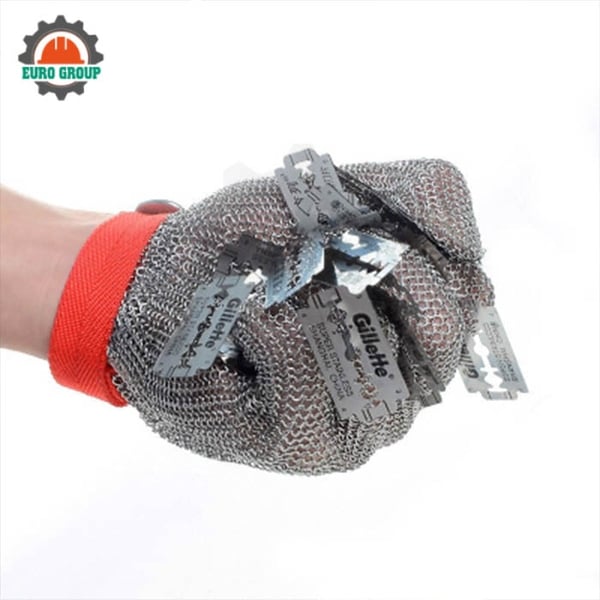 Găng Tay Bao Tay Vòng Thép Inox Chống Cắt 24cm