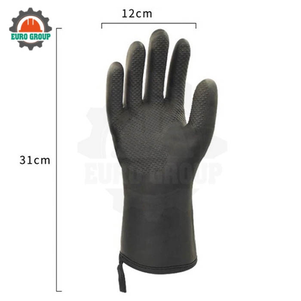 Găng Tay Chịu Nhiệt Độ Cao 250°C Bằng Cao Su Dài 31cm
