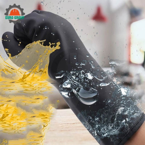 Găng Tay Chịu Nhiệt Độ Cao 250°C Bằng Cao Su Dài 31cm
