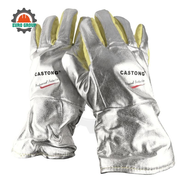 Găng Tay Chịu Nhiệt 500 Độ Castong, Para-Aramid YERR 15-34 Màu Vàng Chiều Dài 34cm