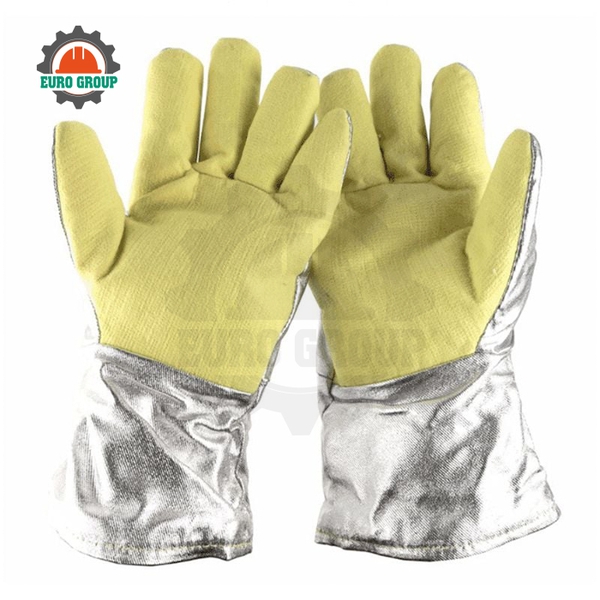 Găng Tay Chịu Nhiệt 500 Độ Castong, Para-Aramid YERR 15-34 Màu Vàng Chiều Dài 34cm