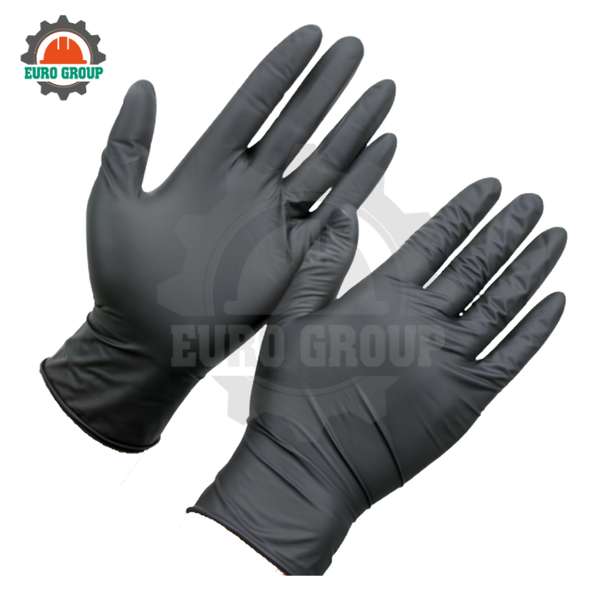Găng Tay Cao Su Nitrile Không Bột TTA Glove Màu Đen Chống Dị Ứng