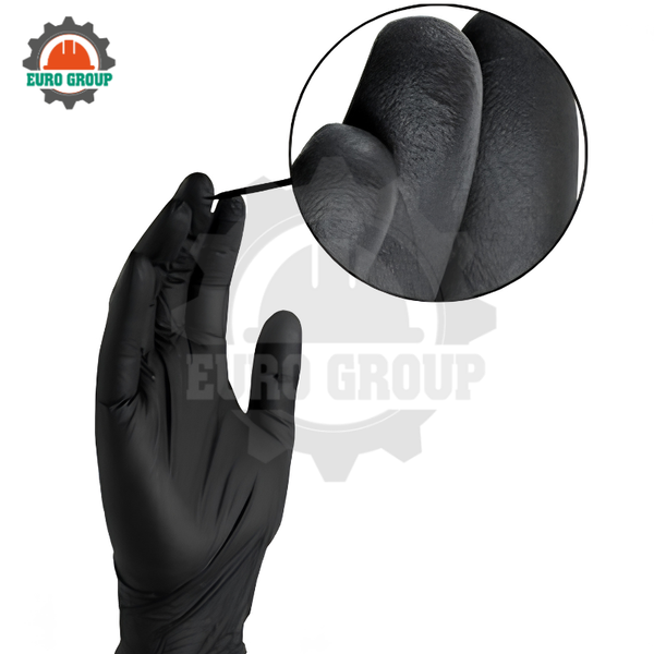 Găng Tay Cao Su Nitrile Không Bột TTA Glove Màu Đen Chống Dị Ứng