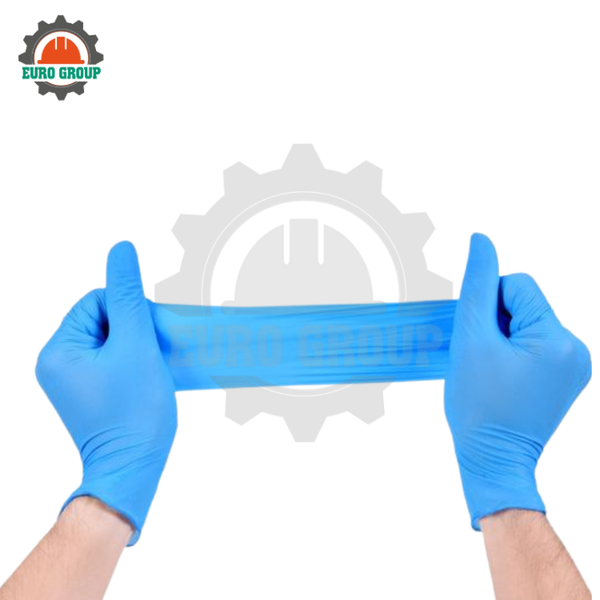 Găng Tay Cao Su Nitrile Không Bột TTA Glove Màu Xanh Không Chứa Latex