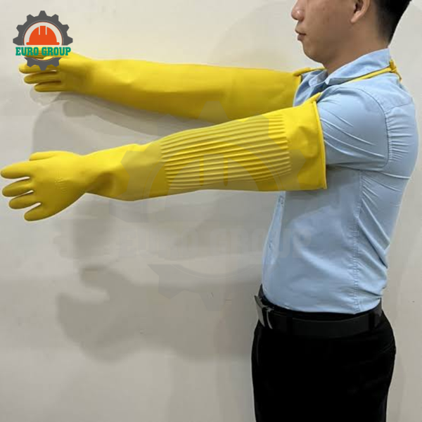 Găng Tay Cao Su Siêu Dài Nam Long Size 12 Dài Tới Nách, Chống Trơn Trượt