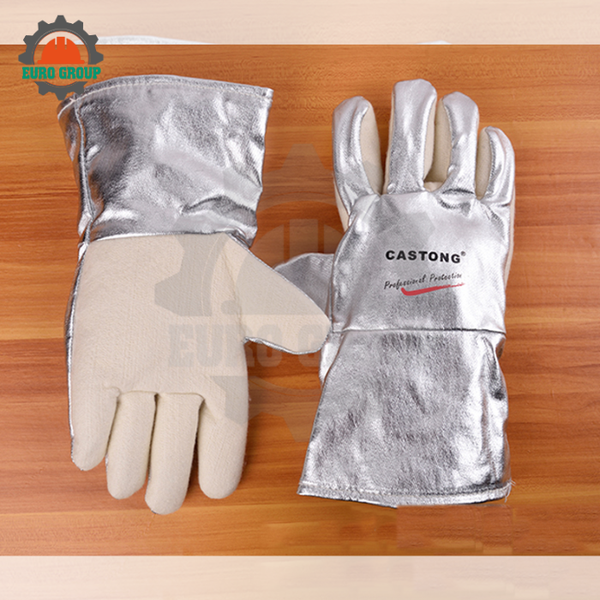 Găng Tay Chịu Nhiệt 300 Độ Castong, Meta-aramid NFRR Chịu Nhiệt Tới 300 Độ 34cm
