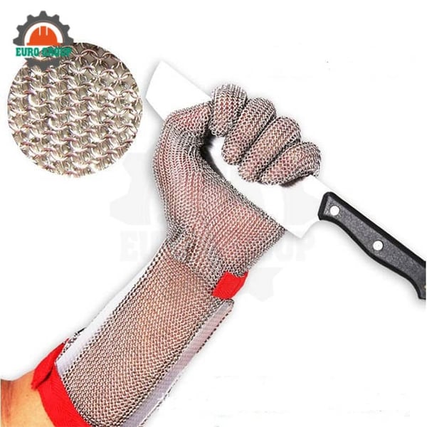 Bao Tay Chống Cắt Inox 5 Ngón Loại Dài 37cm